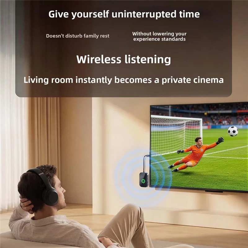 GT91 Bluetooth-compatible 6.0 Audio Adapter 2 in 1 Transmitter Receiver 3.5mm Plug and Play for TV Car Stereo