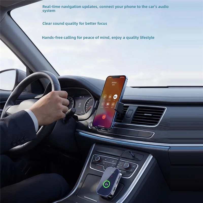 GT91 Bluetooth-compatible 6.0 Audio Adapter 2 in 1 Transmitter Receiver 3.5mm Plug and Play for TV Car Stereo