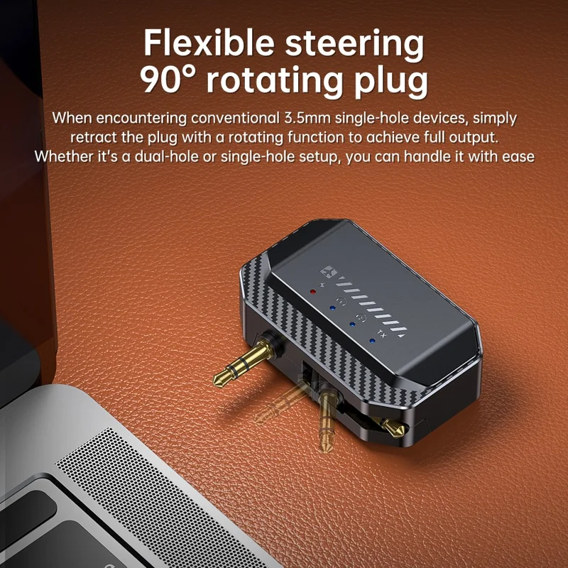 GT36 Bluetooth 6.0 Audio-Transmitter, Dual 3,5-mm-AUX-Adapter für Flugzeugsitz-Unterhaltungssystem