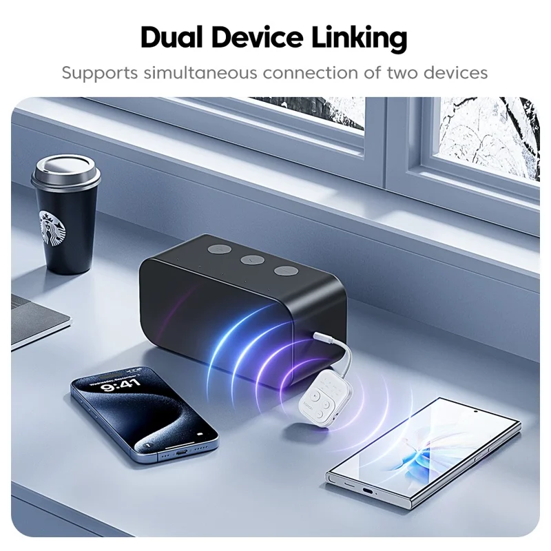 TOOCKI BT06 2 in 1 Bluetooth-compatible Audio Receiver Transmitter 3.5mm AUX 10M Range Adapter for Car TV Airplane