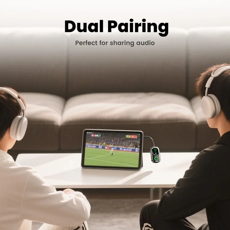 TOOCKI BT05 2 in 1 Bluetooth-compatible Audio Receiver Transmitter 3.5mm V5.4 Dual Mode Audio Adapter for Car TV