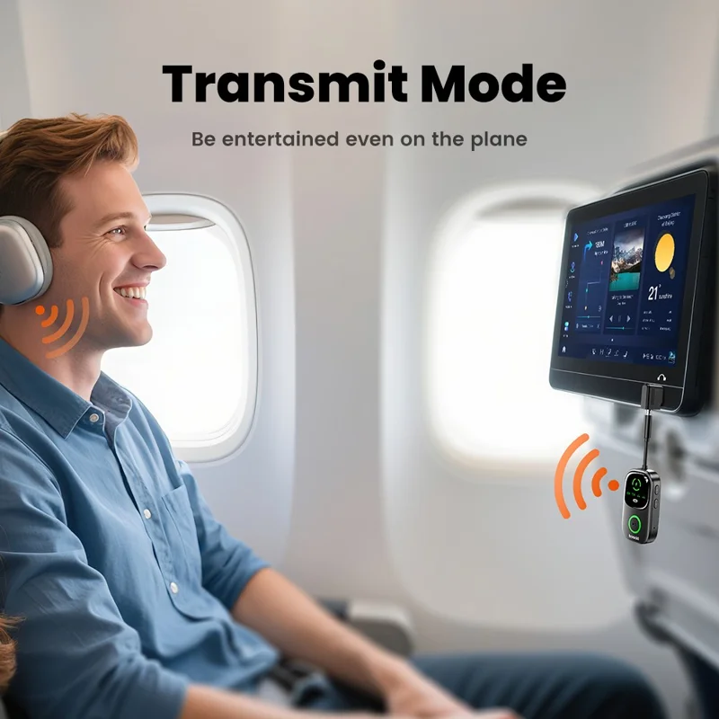 TOOCKI BT05 2 in 1 Bluetooth-compatible Audio Receiver Transmitter 3.5mm V5.4 Dual Mode Audio Adapter for Car TV