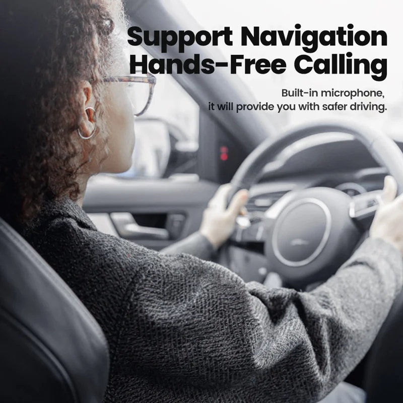 TOOCKI TQ-BT02 Car AUX Bluetooth-compatible Adapter 5.4 3.5mm USB Audio Receiver for Car Speaker