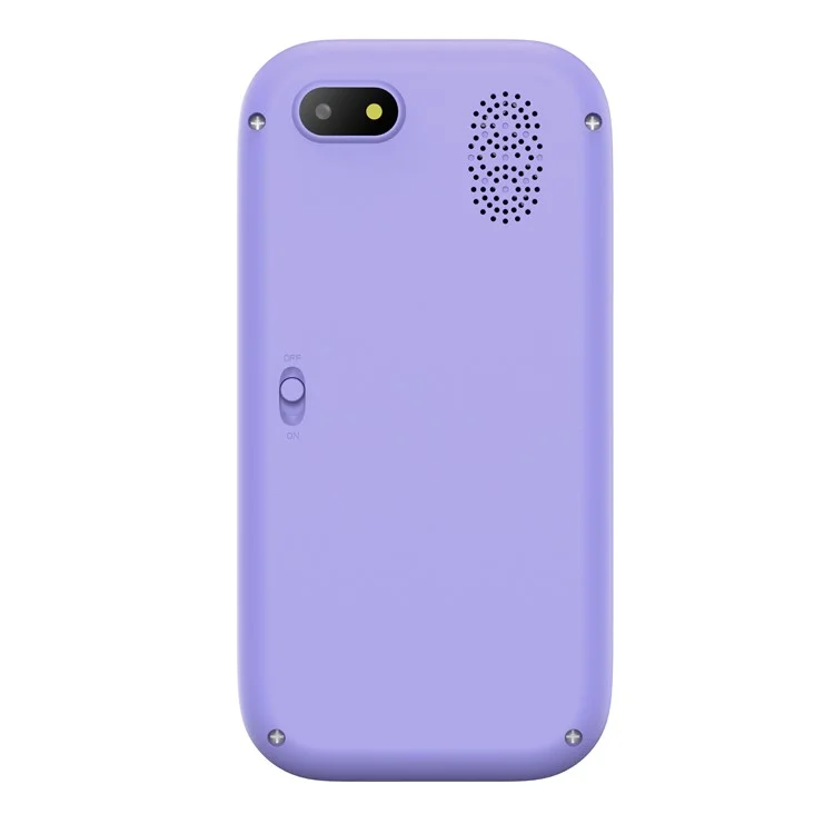 W9 Fotocamera per bambini con design a cartoni animati, schermo da 2,8 pollici, giochi, sveglia, fotocamera HD ricaricabile - Viola