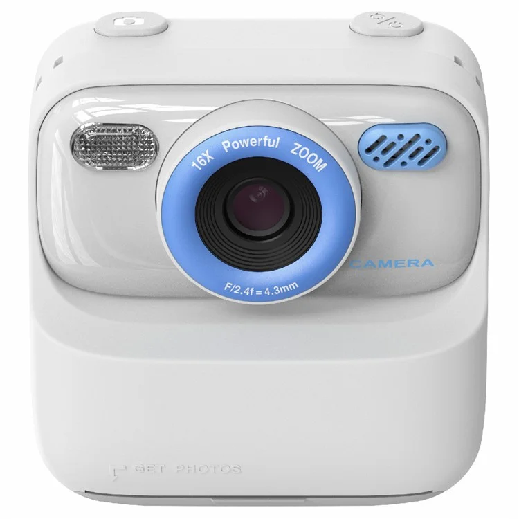 P79 Photo Instant Print Kids Digital Camera Fun Game HD 1080P Dual Lens Camera - White