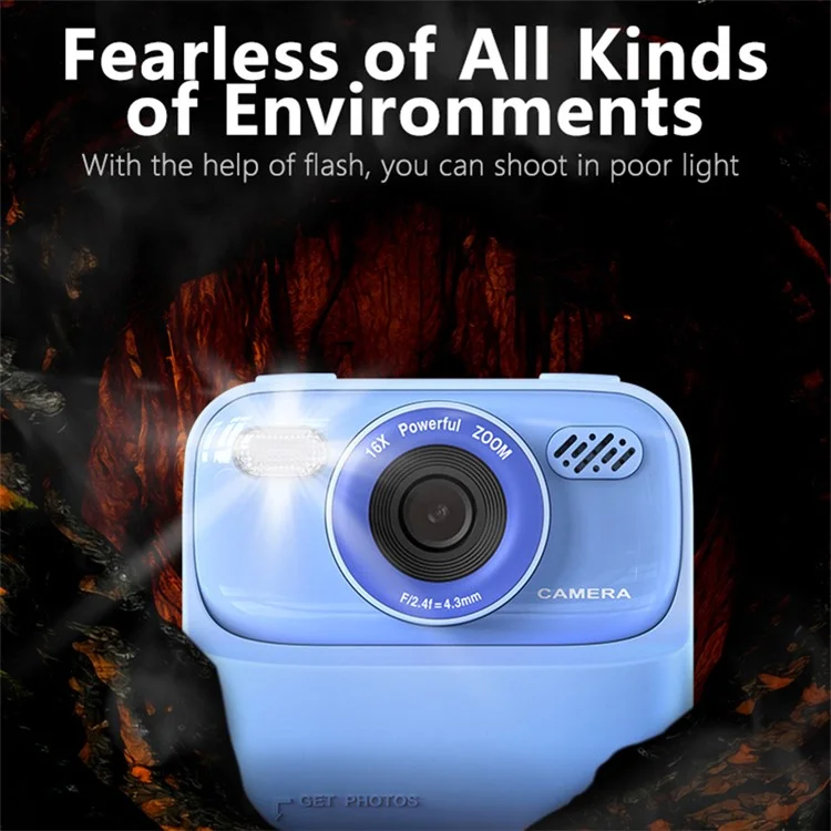 P79 Photo Instant Print Kids Digital Camera Fun Game HD 1080P Dual Lens Camera - White
