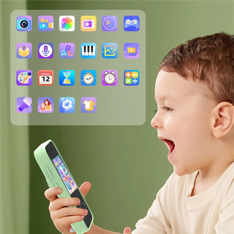 P1 Plus Toddler Early Education Kids Phone Toy Dual-Lens Camera (Without Storage Card) - Pink
