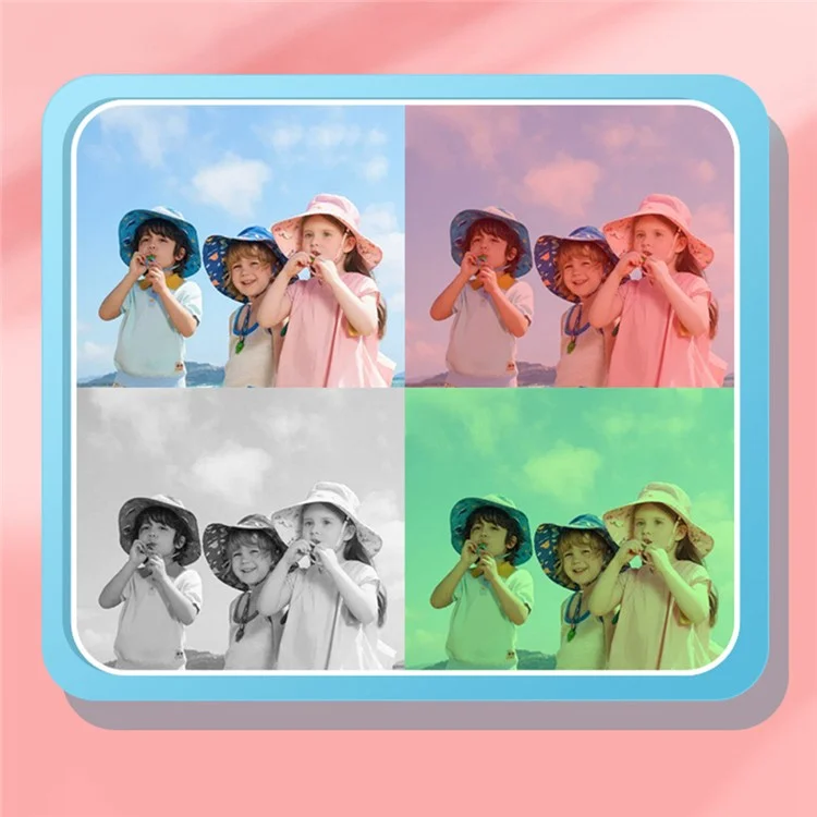 P1 Plus Toddler Early Education Kids Phone Toy Dual-Lens Camera (Without Storage Card) - Pink
