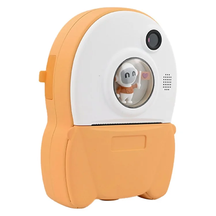 KDC-0013A Kids Toy 2.4 inch Screen Camera Instant Photo Printer with 32G TF Card+Card Reader - Yellow