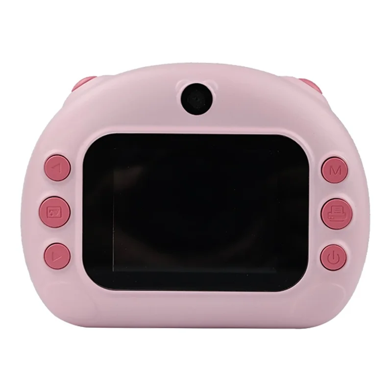 KDC-0013B 2.4 inch Screen HD Kids Instant Camera Dual Lens Thermal Printing Camera Toy - Pink