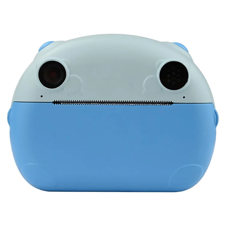 KDC-0013B Cámara instantánea de pantalla de 2,4 pulgadas HD, con doble lente y impresión térmica para niños, con tarjeta TF de 32G + lector de tarjetas - Azul