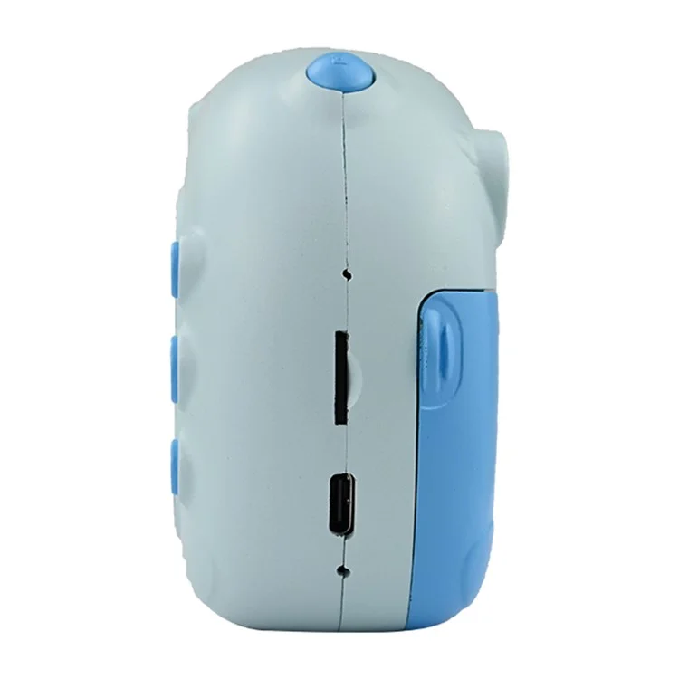 KDC-0013B Cámara instantánea de pantalla de 2,4 pulgadas HD, con doble lente y impresión térmica para niños, con tarjeta TF de 32G + lector de tarjetas - Azul