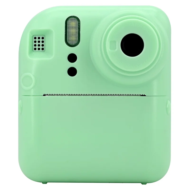 KDC-0013E HD 2.4 inch Screen Kids Camera Thermal Inkless Photo Printer with 32G TF Card+Card Reader - Green