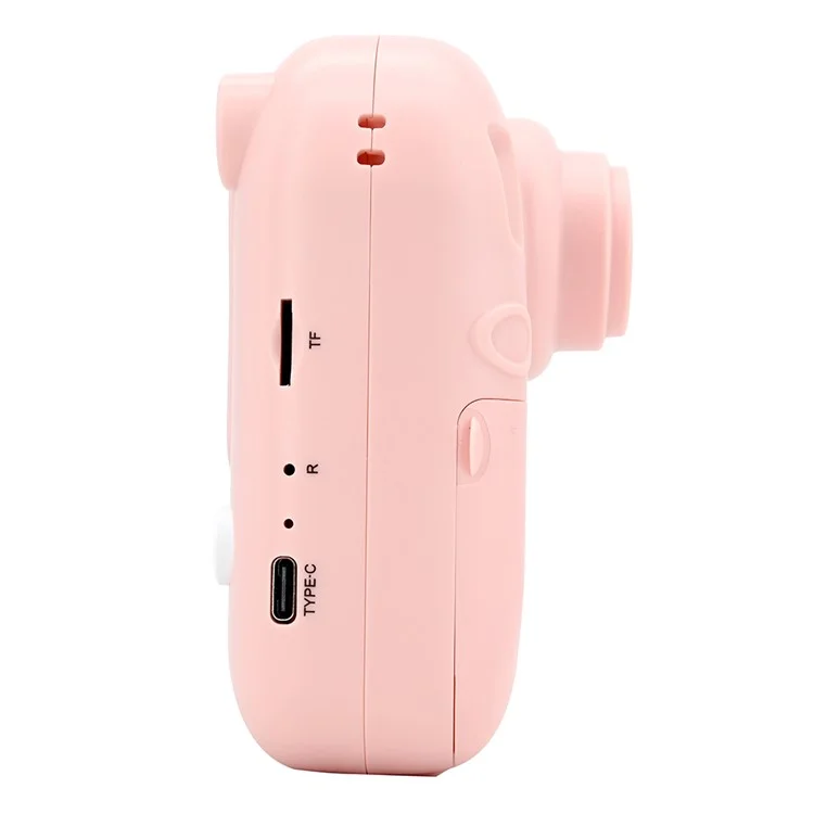 KDC-0013E HD 2.4 inch Screen Kids Camera Thermal Inkless Photo Printer with 32G TF Card+Card Reader - Pink