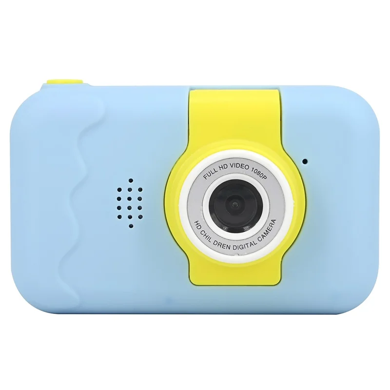 KDC-0025 2.0 Inch Screen Mini Kids Camera 180 Degree Flip Lens Video Recorder, with 32G TF Card + Card Reader - Blue