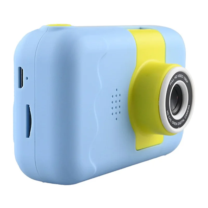 KDC-0025 2.0 Inch Screen Mini Kids Camera 180 Degree Flip Lens Video Recorder, with 32G TF Card + Card Reader - Blue