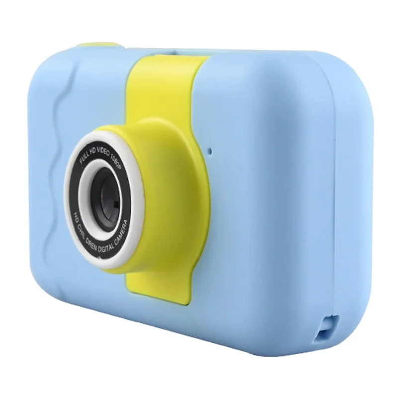 KDC-0025 2.0 Inch Screen Mini Kids Camera 180 Degree Flip Lens Video Recorder, with 32G TF Card + Card Reader - Blue