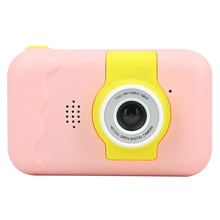KDC-0025 Câmera de Vídeo Recorder de Lente Flip HD de 2,0 Polegadas para Crianças, Cartão TF de 32G + Leitor de Cartão - Rosa