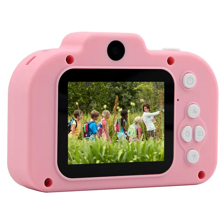 KDC-0025A 2.0 Zoll Bildschirm HD Kids Camera Toy Dual Lens Digitalkamera Videorekorder - Pink