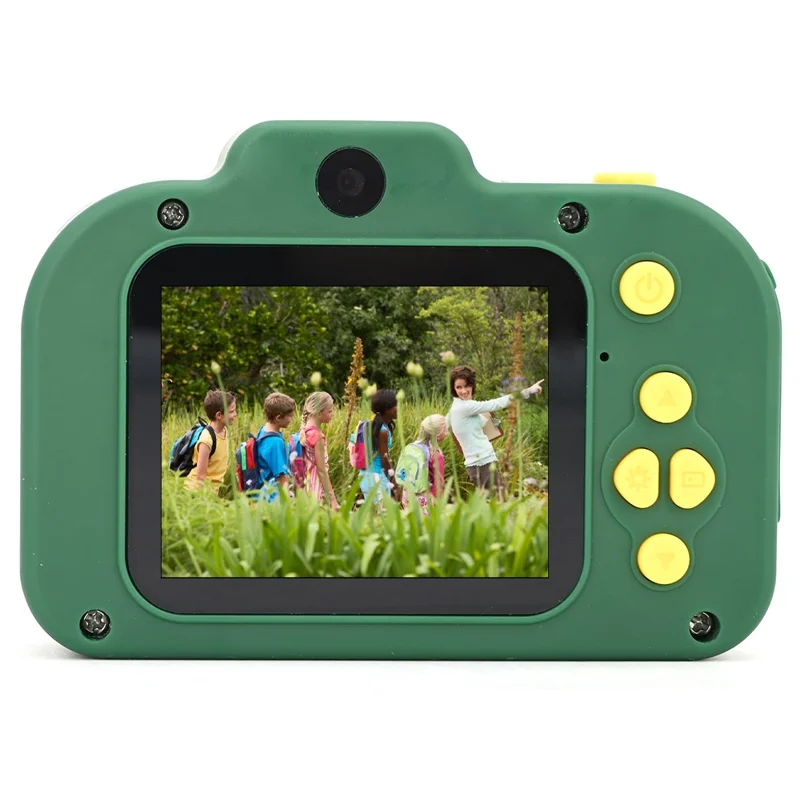 KDC-0025A 2.0 inch Screen HD Kids Camera Toy Dual Lens Digital Camera Video Recorder - Green