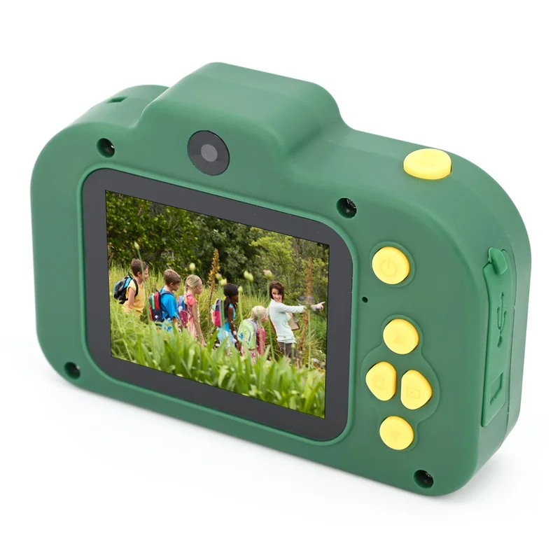 KDC-0025A 2.0 inch Screen HD Kids Camera Toy Dual Lens Digital Camera Video Recorder - Green