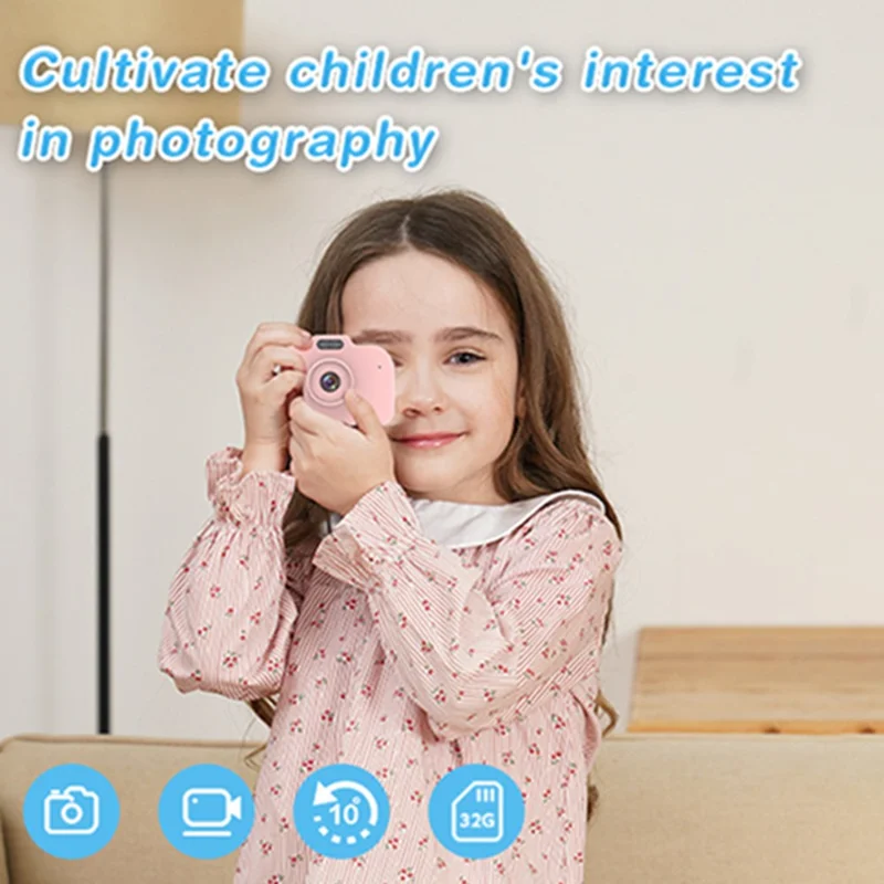 KDC-0025A 2.0 inch Screen HD Kids Camera Toy Dual Lens Digital Camera Video Recorder - Green