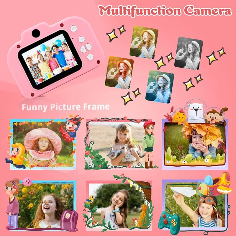 KDC-0025A 2.0 inch Screen HD Kids Camera Toy Dual Lens Digital Camera Video Recorder - Green