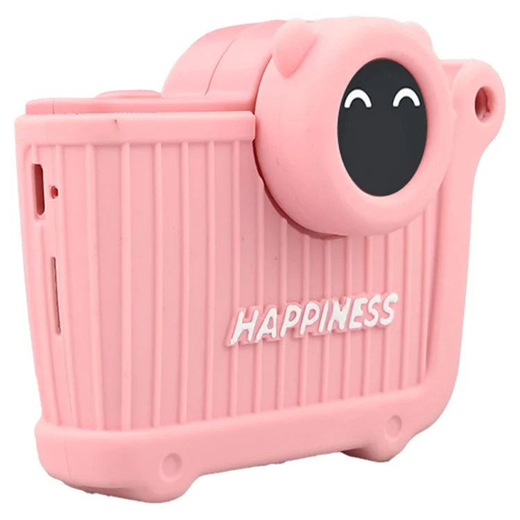 Camera giocattolo per bambini KDC-0026A con schermo da 2,0 pollici, fotocamera HD a doppio obiettivo, registratore video, 32G scheda TF + lettore di schede - Rosa