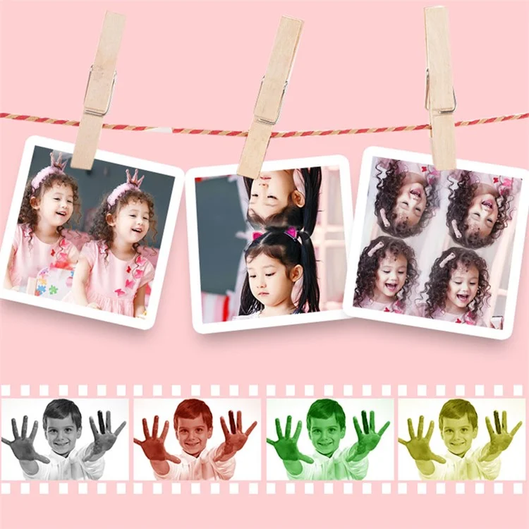 Camera giocattolo per bambini KDC-0026A con schermo da 2,0 pollici, fotocamera HD a doppio obiettivo, registratore video, 32G scheda TF + lettore di schede - Rosa