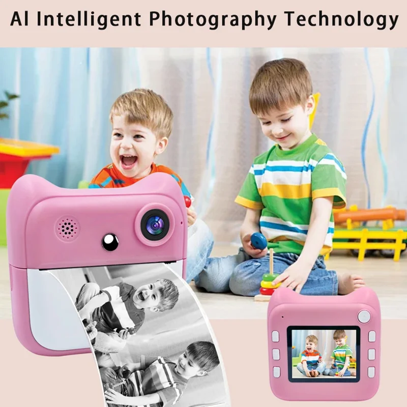 A25 2.4 Inch Kids Instant Print Digital Camera Video Recorder with Built-in Games - Blue