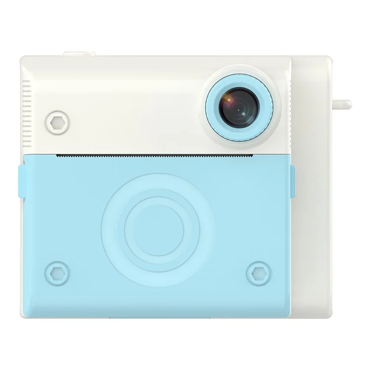 Appareil photo instantané pour enfants P4 2,8 pouces avec jeux intégrés, lecteur MP3, enregistreur vidéo HD à double objectif - Bleu