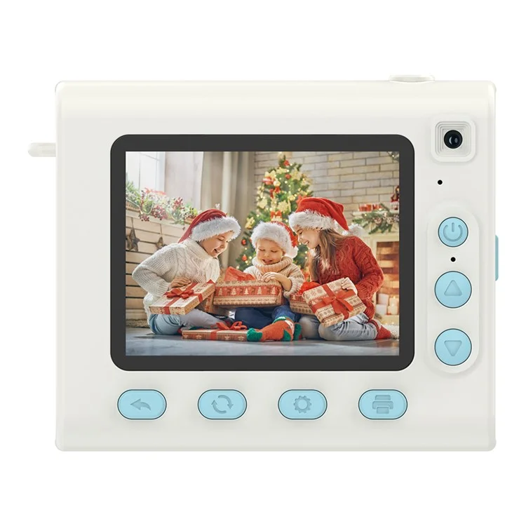 Appareil photo instantané pour enfants P4 2,8 pouces avec jeux intégrés, lecteur MP3, enregistreur vidéo HD à double objectif - Bleu