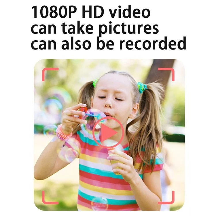 S5 2.4-Inch HD Dual Lens Cartoon Kids Instant Print Camera MP3 Player Video Recorder, with 32G Memory Card + Card Reader - Blue