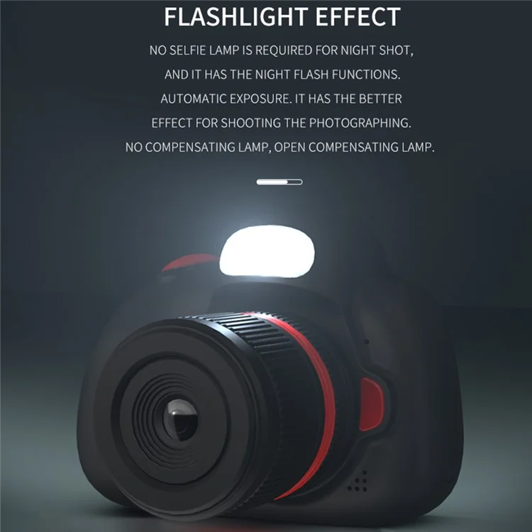 D6S Videocamera da 2,4 pollici con schermo IPS, doppio obiettivo, per bambini (con scheda TF da 32 GB + lettore di schede) - Giallo