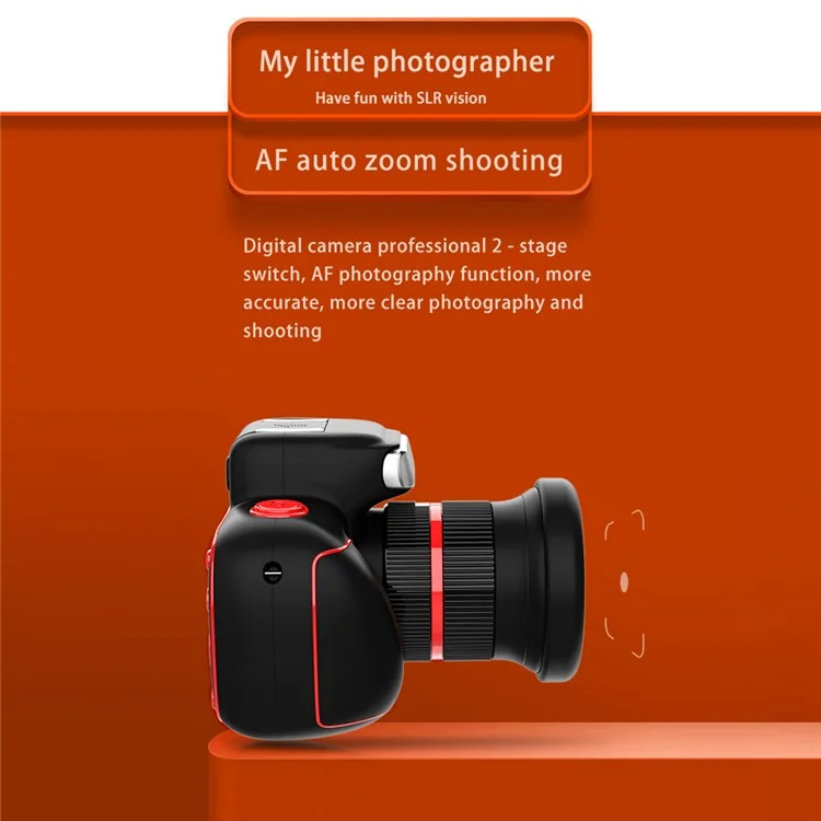 D6PRO Câmera Digital Zoom Dupla Lente 2.4 Polegadas 4K Gravador de Vídeo (Com Cartão TF de 32G + Leitor de Cartão)