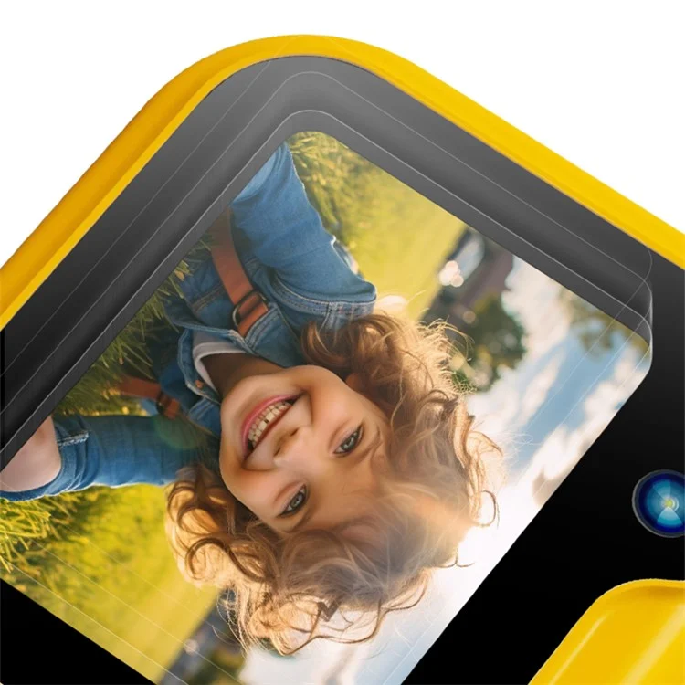 Cámara para niños D60 3m Underwater 2.4-Inch IPS Screen Dual Lens con linterna LED y botón SOS, sin trípode - Marrón