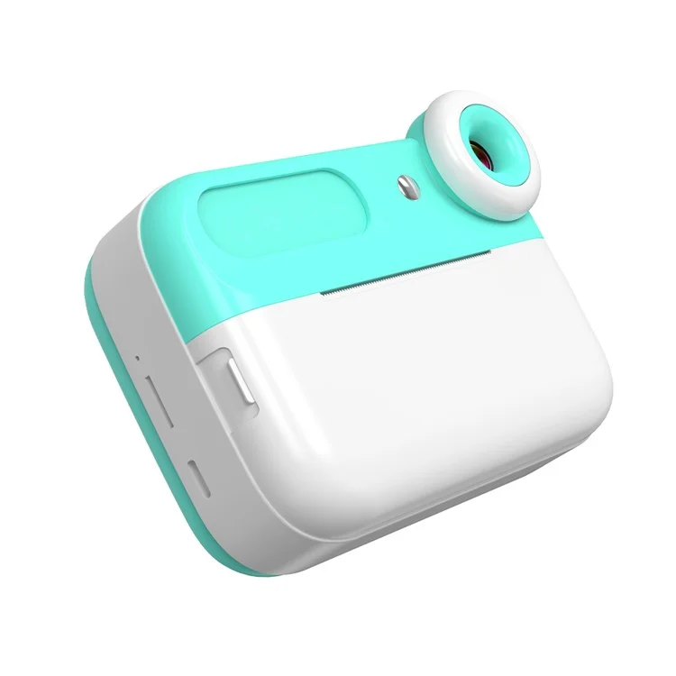 Q7 Cámara Instantánea para Niños con Impresora Térmica de Pantalla de 3,0 pulgadas y 48MP, con Tarjeta TF de 32 GB + Lector de Tarjetas - Azul