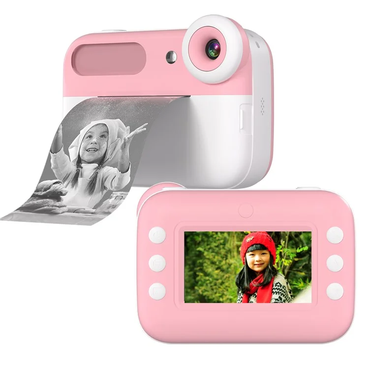 Q7 3,0-Zoll-Bildschirm-Kinder-HD-Sofortbildkamera-Fotothermodrucker - Pink