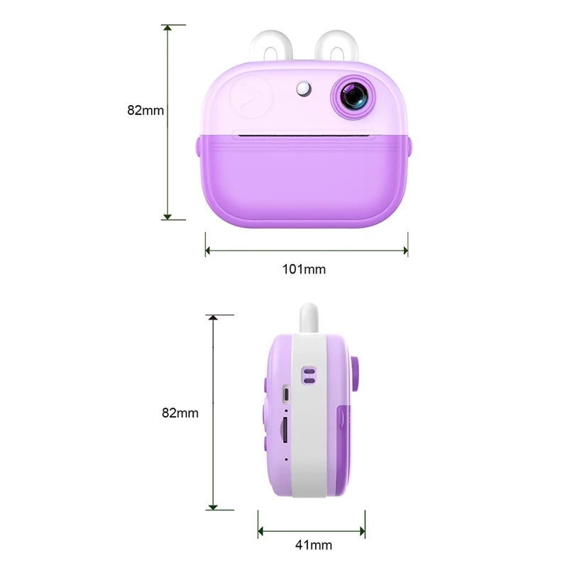 Q9 2.0-inch Screen Children 48MP HD Instant Camera Photo Thermal Printer - Purple
