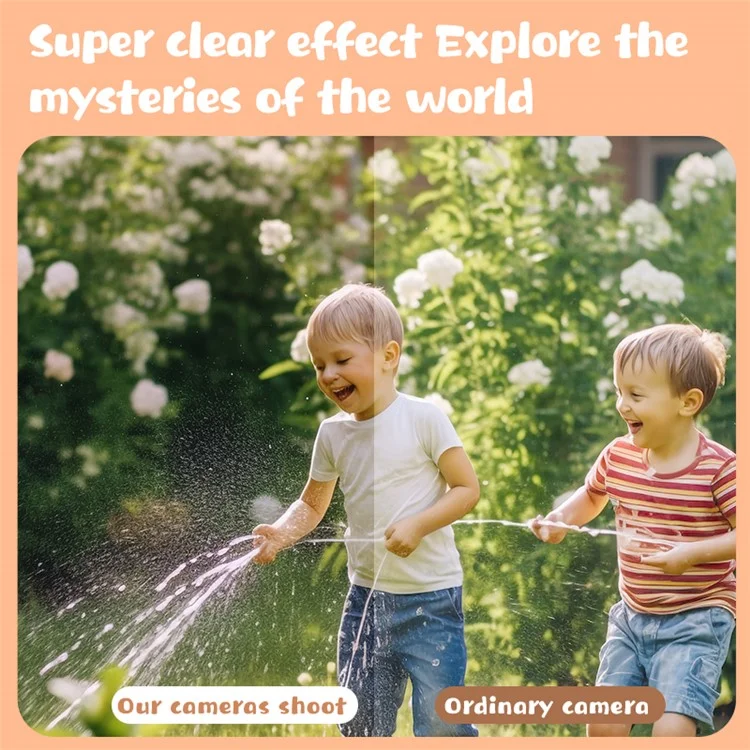 Q2 Kids Camera Toy Cartoon Snail Shaped Children Photo Video Recorder with 32G Memory Card - Grey