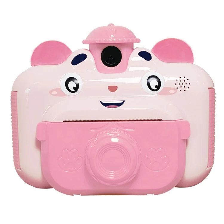 Bulk Buy V12 2,4 Zoll Bildschirm HD Kids Instant Camera Thermal Printing Camera Toy mit Print Paper - Pink