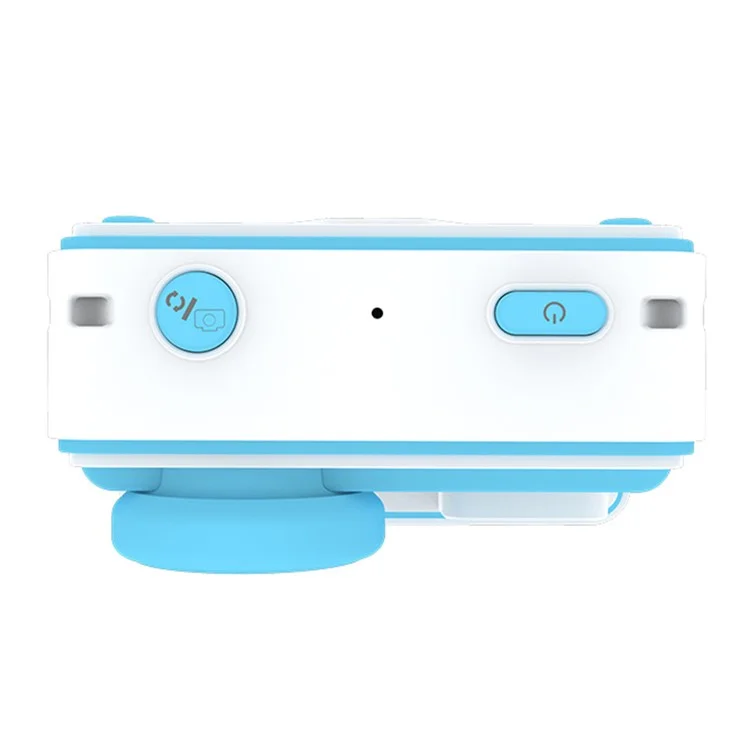 D101 2.4-inch HD Screen Dual Lens Kids Instant Camera Photo Thermal Printer with 32G Memory Card + Card Reader - Blue