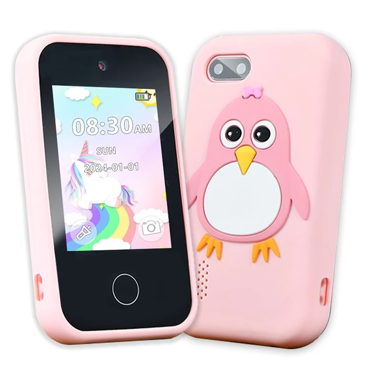 S5 Mobile Shape Kids Camera de 2.8 Pulgadas IPS Touch Screen Camera de Doble Cámara - Rosa
