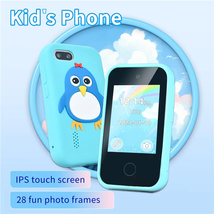 S5 Mobile Shape Kids Camera de 2.8 Pulgadas IPS Touch Screen Camera de Doble Cámara - Rosa