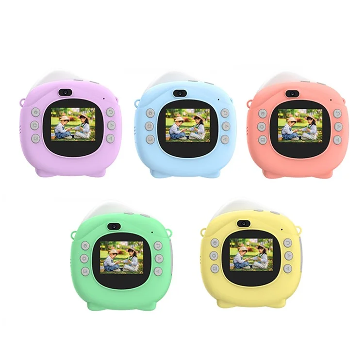 D10 2.0 Pulgadas IPS Screen Kids Cámara Instantánea Impresión de Cámara Digital 1080p Juguete Con Papel de Impresión - Rosa