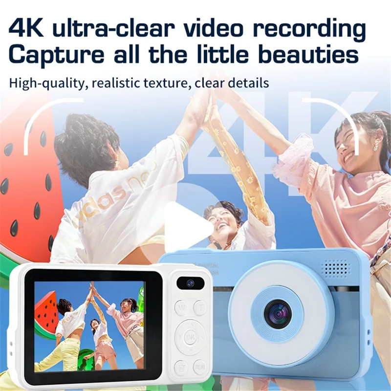 Bulk Acquista AC08 da 2,88 Pollici Student Camera Digitale Digital Dual Lens Camera - Blu