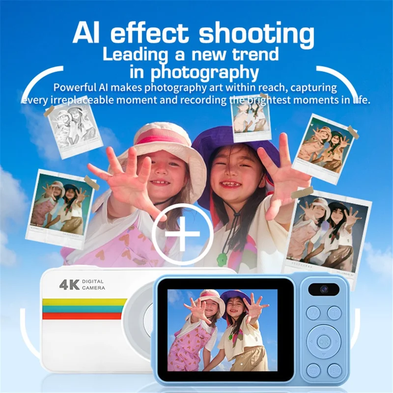 Bulk Acquista AC08 da 2,88 Pollici Student Camera Digitale Digital Dual Lens Camera - Blu