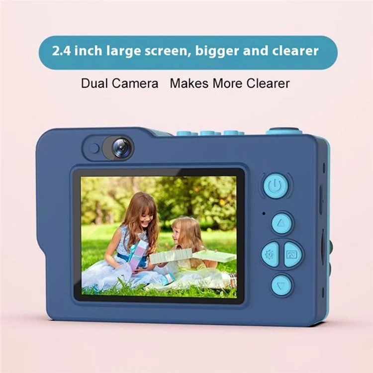 H5 Eagle Design Building Building Building Toy Touch da 2,4 Pollici Screen Camera Digitale Camera Doppia Lente Con 32G TF Card + Card Reader - Verde