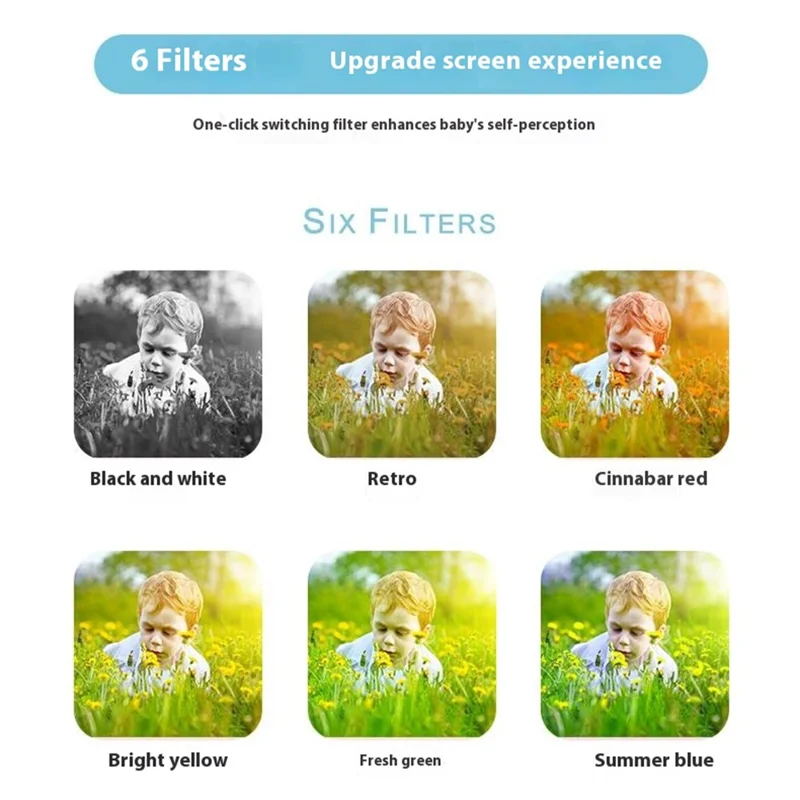 Caméra numérique pour enfants M1 Crocodile Building Block Toy Flip Lens, écran 2,4 pouces avec trépied - Jaune
