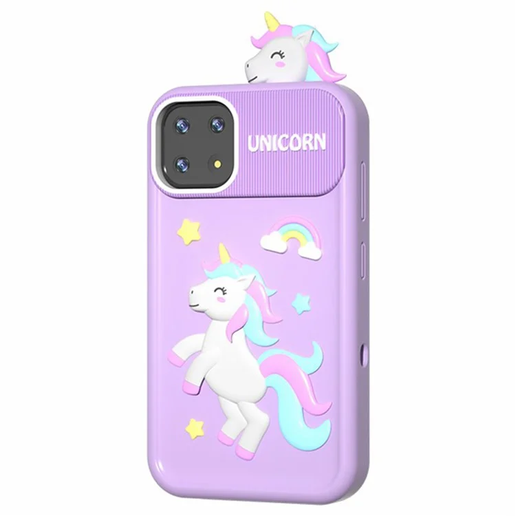P1 Plus 2.8-inch Screen Kids Phone Camera Toy Puzzle Games Dual Lens Camera with 32G Memory Card - Purple